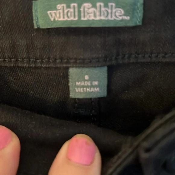 NWT Wild Fable Highest Rise Skinny Distressed Black Jeans Size 6 - Picture 6 of 6